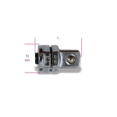 Beta 123Q3/8 Quick Release 3/8 in Drive Socket Adapter for 13 mm Ratcheting Wrench 001230313
